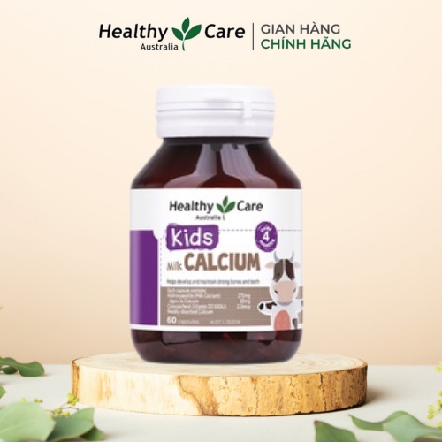 Viên sữa Canxi Healthy Care Úc - Bổ sung Canxi &amp; vitamin D3 cho bé giúp phát triển chiều cao (60 viên)