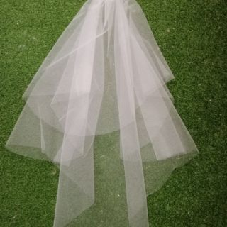 Khăn voan cô dâu trơn dài 85cm