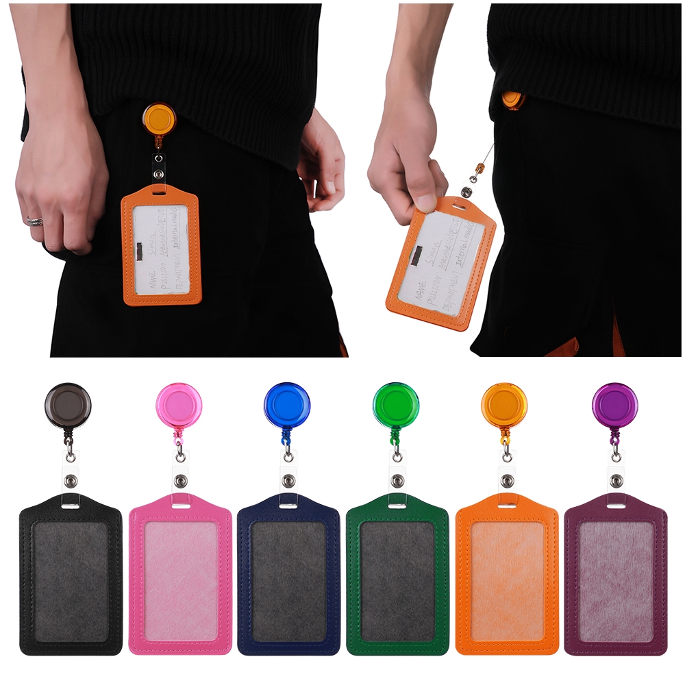 Safety Transparent tag worker No Zipper Badge Case