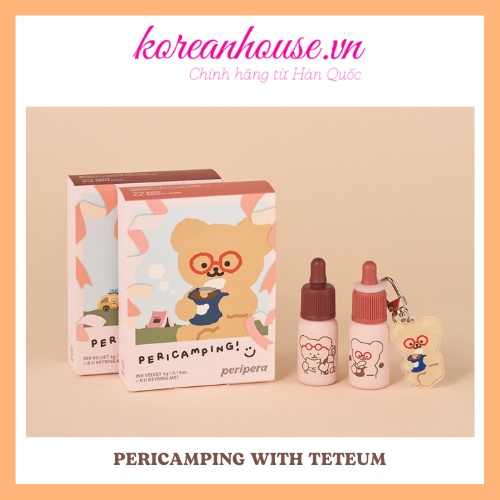 [Chính hãng] SON PERIPERA TETEUM INK THE VELVET 4g Bản giới hạn Pericamping with Teteum | BigBuy360 - bigbuy360.vn