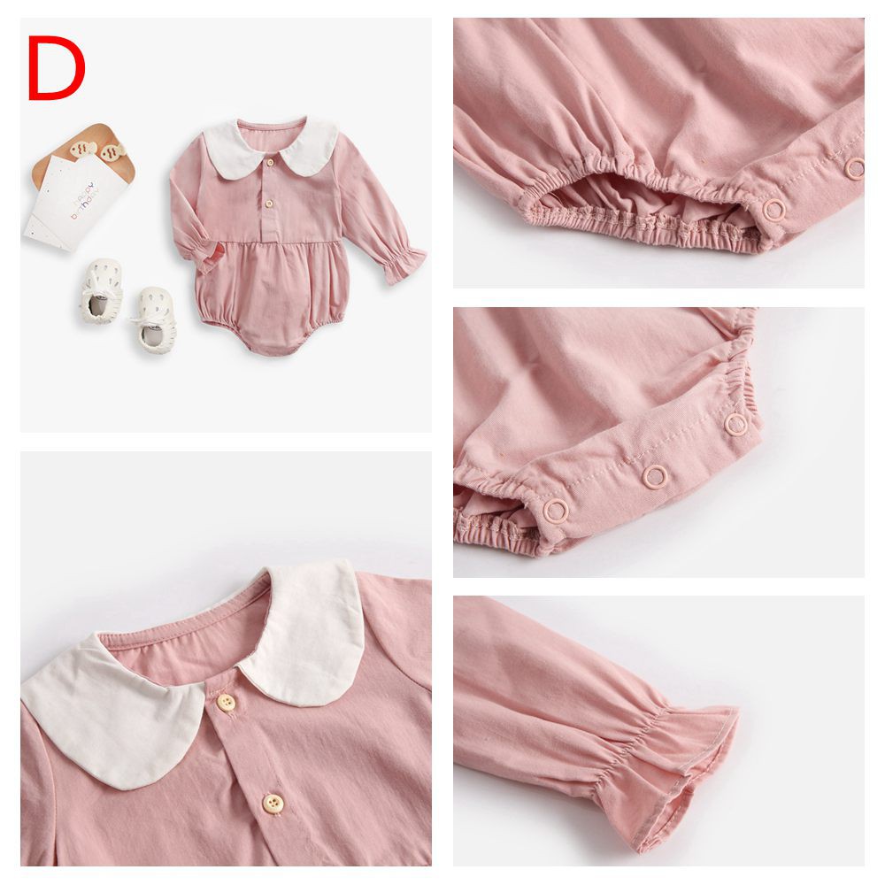 Bộ Áo Liền Quần Cotton Sanlutoz Dài Tay Thời Trang Cho Bé Gái Sơ Sinh