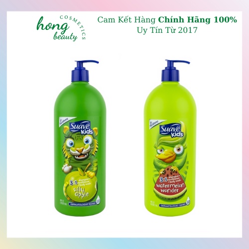 Sữa tắm gội trẻ em Suave Kids 3in1 1.18L Mỹ