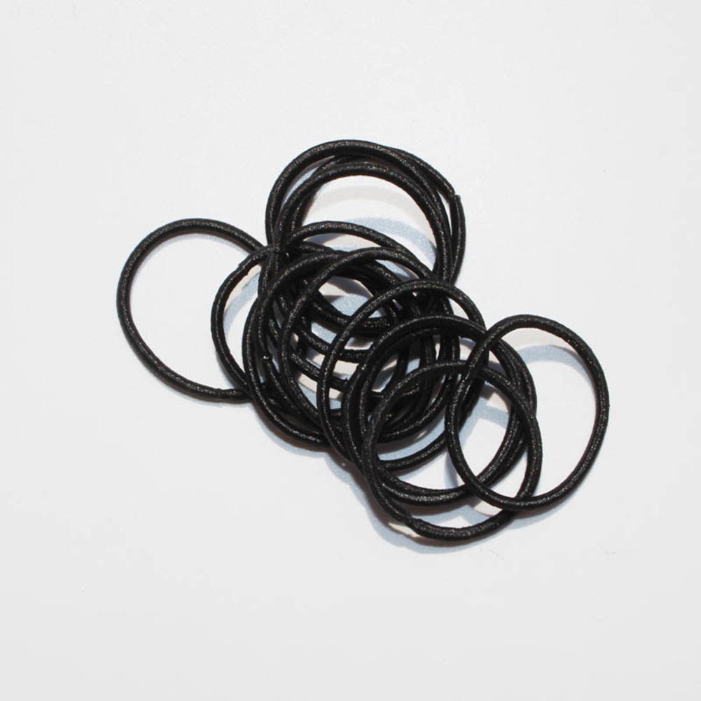 Set 10 Dây Buộc Tóc Co Dãn Màu Trơn Cho Bé Gái