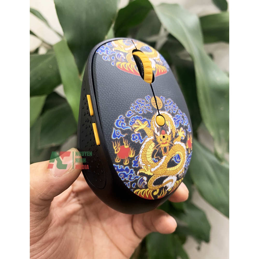 (Không Ồn) Chuột Không Dây Forter E650 Silent Mouse Họa Tiết Kute - Hàng Chính Hãng