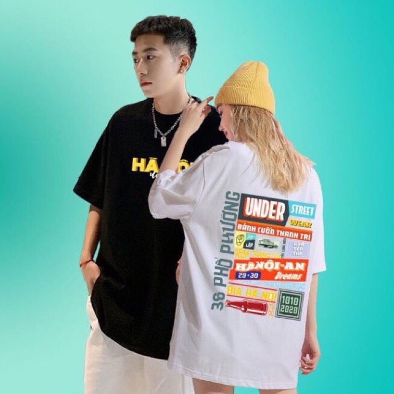 Áo Thun Tay Lỡ 3158 UNDER Hà Nội Áo Phông Cotton Nam Nữ Unisex - Oversize Form Rộng Phong Cách Ulzzang Rubystore
