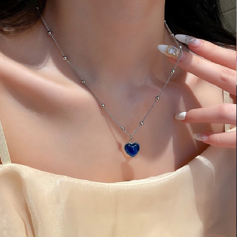 1 Vòng Cổ Mặt Hình Trái Tim Thay Đổi Màu Sắc Theo Nhiệt Độ Cơ Thể Thích Hợp Cho Các Bữa Tiệc
