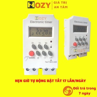 Công tắc bộ hẹn giờ tự động 25/30A có khóa điện tử công nghiệp KG316T 17 chế độ có khoá lock màn hình