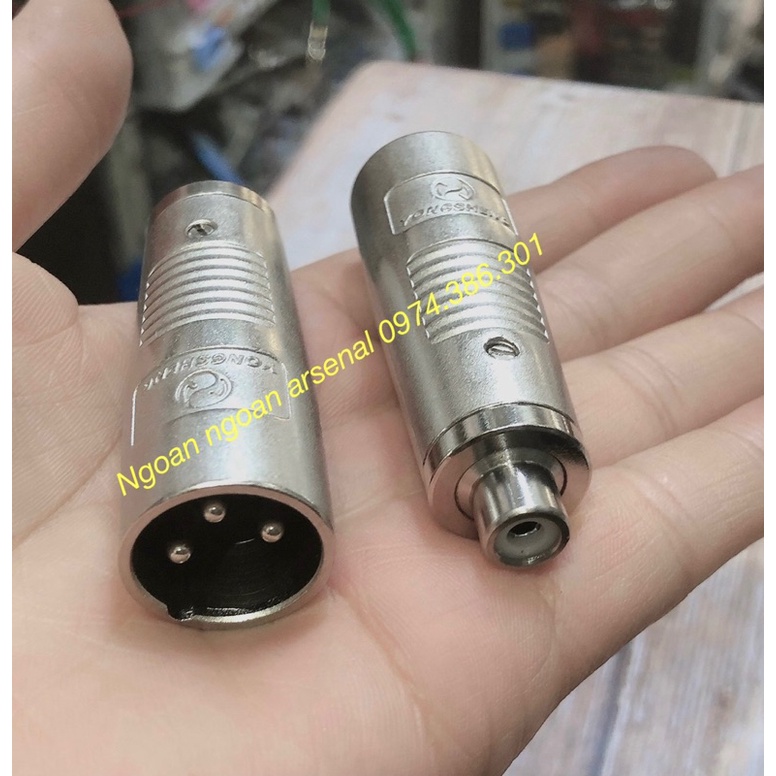 jack rắc chuyển canon xlr cái ra jack hoa sen rca av cái nhập khẩu YS cao cấp