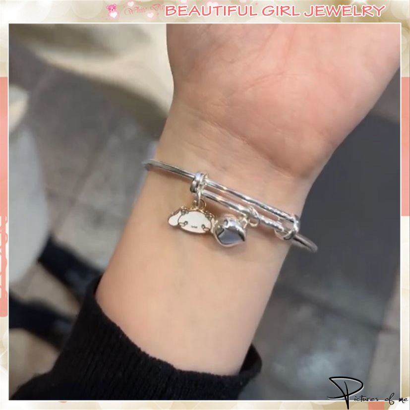 Vòng Đeo Tay Gắn Chuông Đơn Giản Có Thể Điều Chỉnh Phong Cách Hàn Quốc