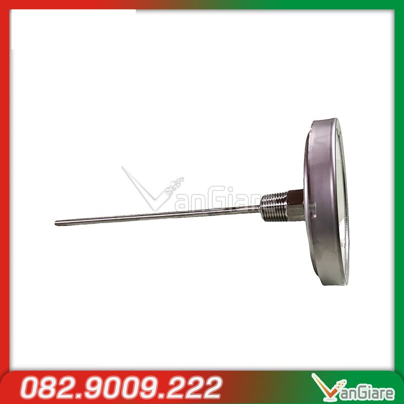 Đồng hồ nhiệt độ inox 304 châng ngang - chân sau , có nút reset, yamaki 100 độ C