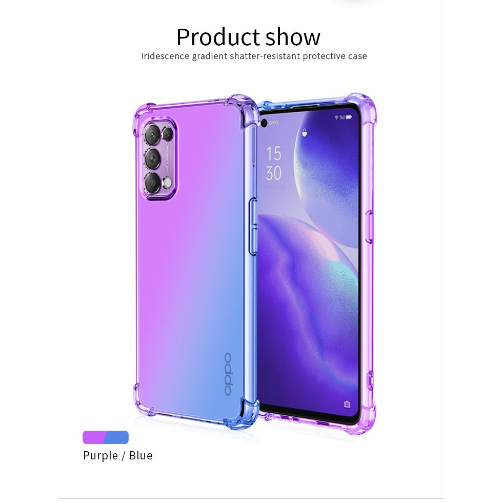 Ốp lưng Oppo Reno 5 / Reno 5 5G / Reno6 Z 5G / Reno 6 5G / Reno 7 5G dẻo đa sắc TPU lồi 4 góc chống sốc cao cấp