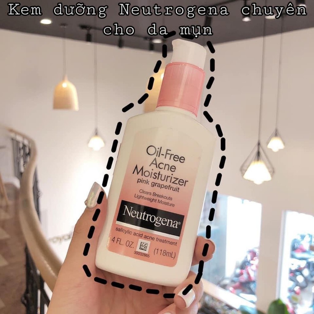 Kem Dưỡng Neutrogena Oil Free Acne Moisturizer Pink Grapefruit (118ml)