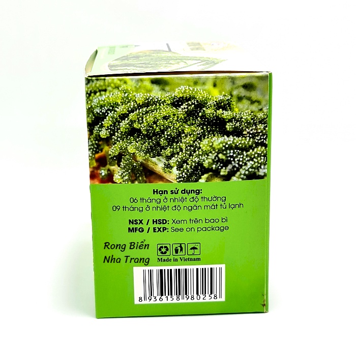 Rong nho tách nước Sea Việt hộp 220g (11 gói x 20g) - Tặng 1 gói xốt mè rang Golden Farm 15ml