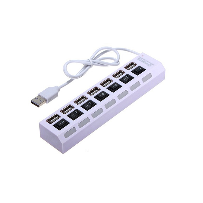 Bộ Chia 7 Cổng USB 2.0 Tốc Độ Cao Cho Laptop Máy Tính # 26