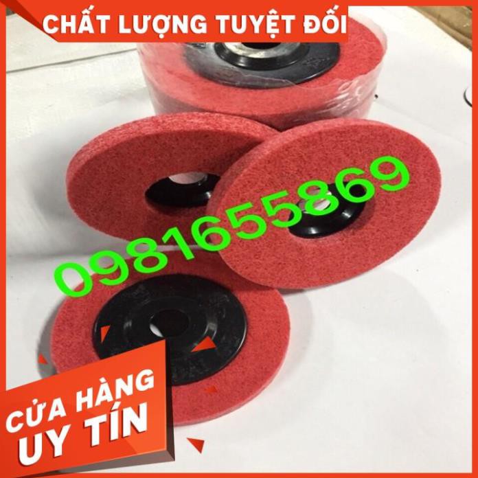 Bộ 10 nỉ đỏ đánh bóng đường kính 100