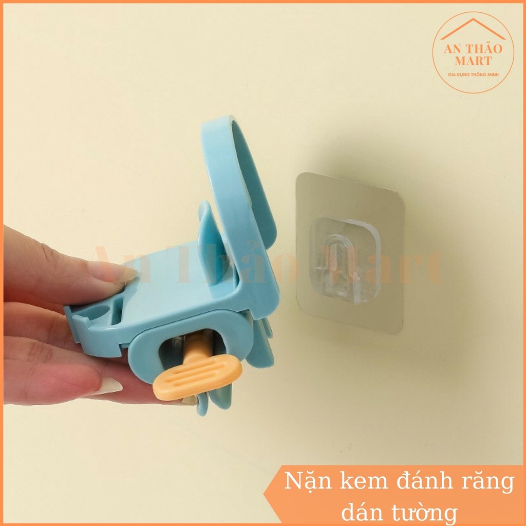 Dụng Cụ Nặn Kem Đánh Răng Dán Tường Kiêm Giá Treo Bàn Chải Đa Năng