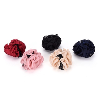 Kẹp Tóc Hoa Hồng Vải Chiffon Thời Trang