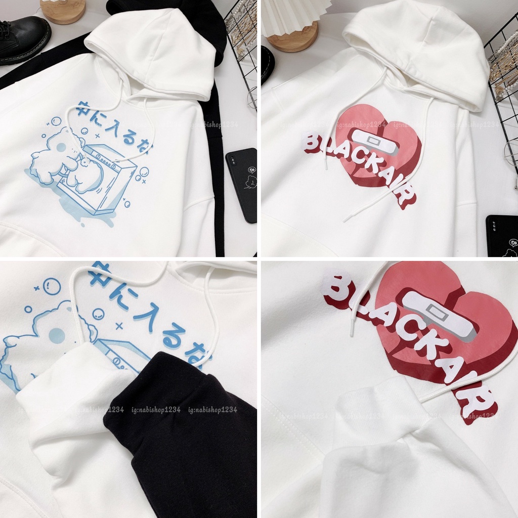 Áo Hoodie Nỉ Bông Tay Phồng Form Rộng - Nabishop1234 Mã HD008 ( ẢNH THẬT) | BigBuy360 - bigbuy360.vn