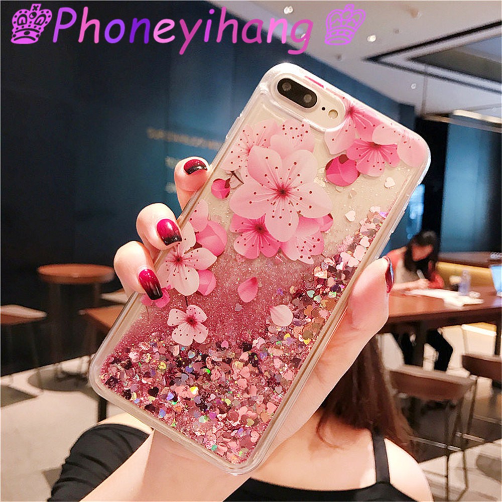 OPPO Reno5 Reno 5 Pro A15 A93 A53 A33 A52 A72 A92 A12 A12e Reno4 4F F17Pro A83 Ốp điện thoại cát chảy hình hoa đào/ bãi biển cho | BigBuy360 - bigbuy360.vn