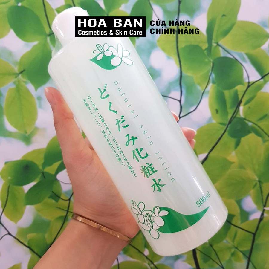 Toner Diếp Cá,Tia Tô Dokudami Natural Skin Lotion 500ml Nước hoa hồng - Hoa Ban Cosmetic