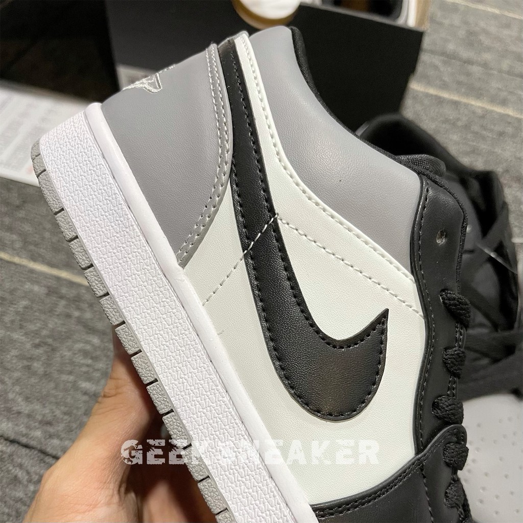 [GeekSneaker] Giày Jordan 1 Low Grey Toe • White • Atmosphere Black | Giày thể thao cổ thấp • Sneaker • Xám Đen Trắng | BigBuy360 - bigbuy360.vn