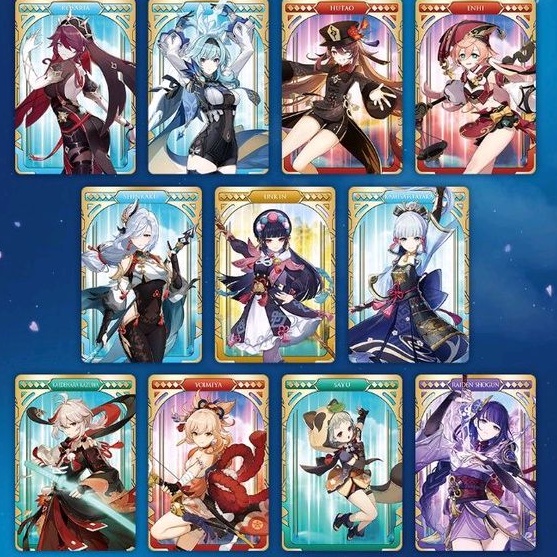 Gói thẻ nhân phẩm Metal Card vol 2 Genshin Impact chính hãng từ Bandai