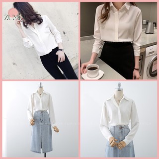 Áo Sơ Mi🍓áo lụa công sở🍓Áo Sơ Mi Mềm Mại Mặc chuẩn phom
