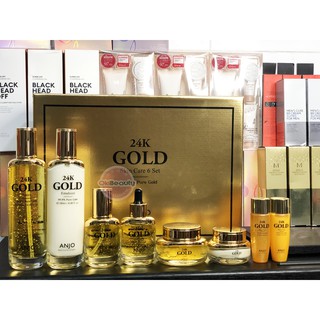 Full Bộ set dưỡng da tinh chất vàng 24K ANJO (8 món)