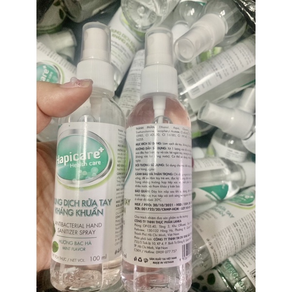 Rửa tay khô hapicare 100ml
