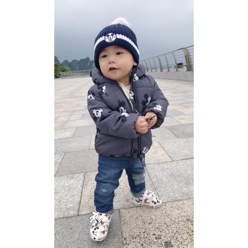 Áo khoác phao mickey hm săn sale