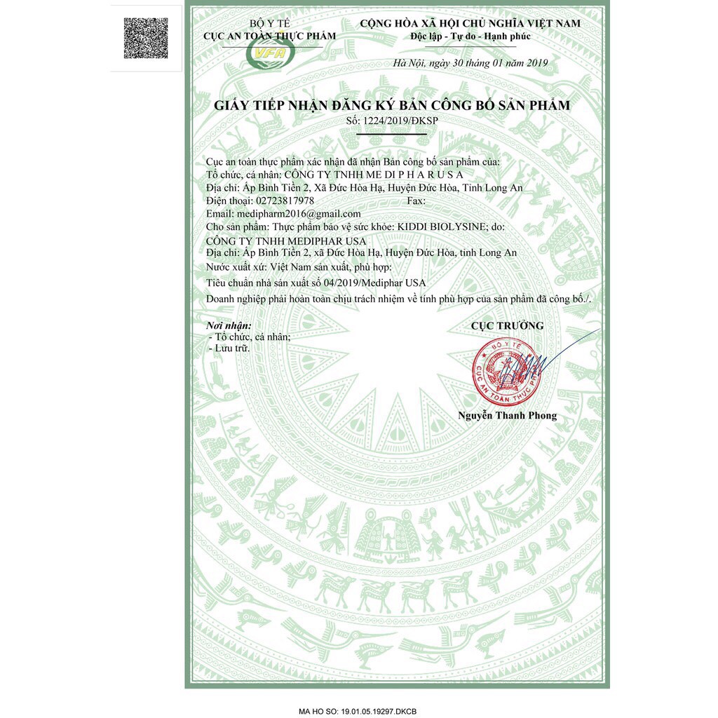 Siro Kiddy Biolysine Mediphar