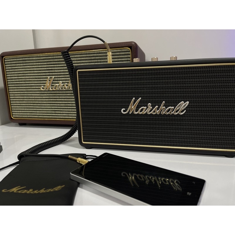 Dây jack cắm 3.5 AUX Marshall - Tặng túi da Marshall( Jack cắm 3.5mm )