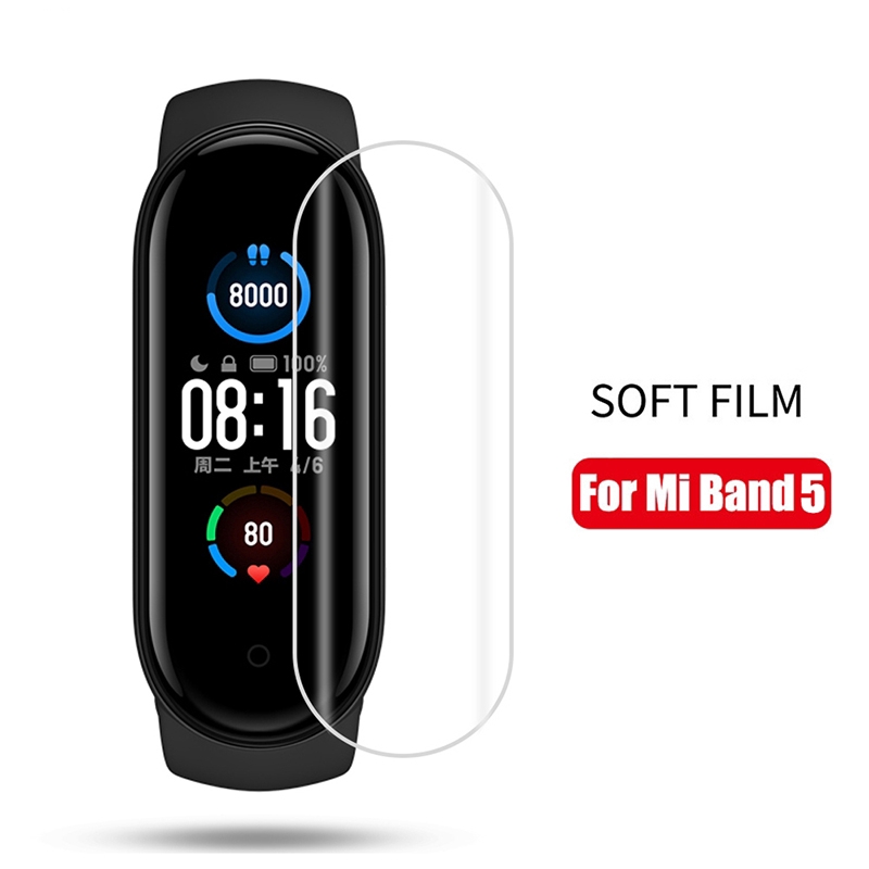 Set 2/3/5 miếng dán TPU trong suốt bảo vệ màn hình cho Đồng Hồ Xiaomi Mi Band 5