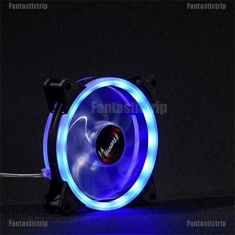 Fantastictrip LED Cooling Fan RGB 12cm DC 12V Brushless Cooler For Computer Case PC CPU
