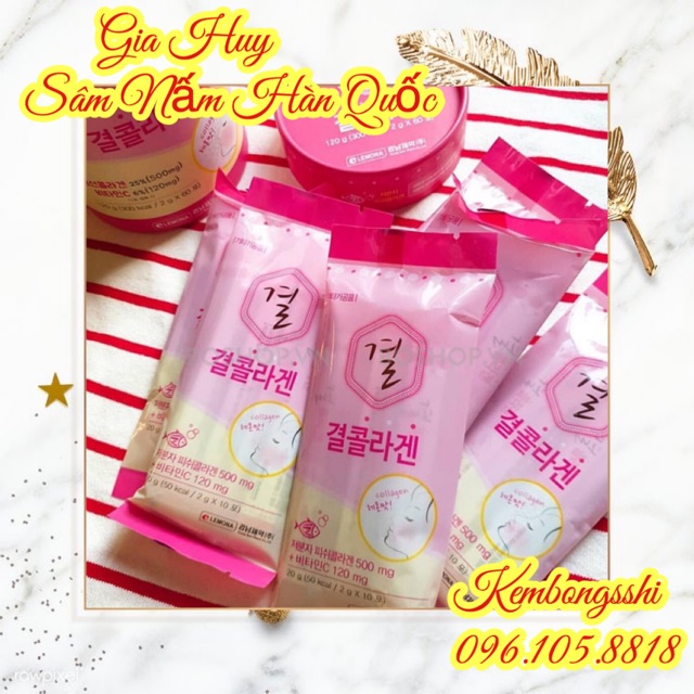 [HÀNG MỚI VỀ] Bột Uống Bổ Sung Collagen Hàn Quốc Hôp 60 gói