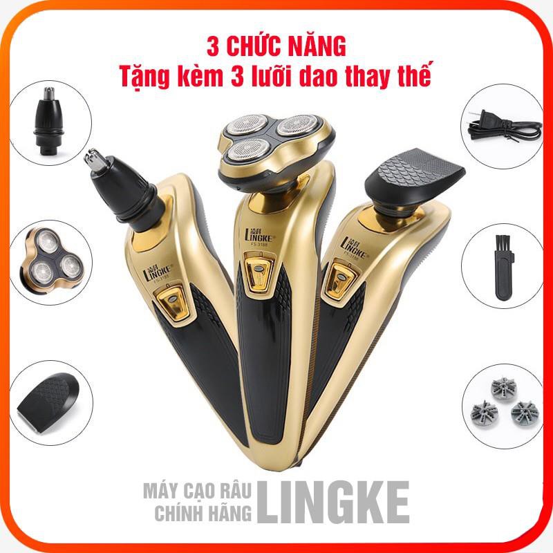 Máy Cạo Râu Thông Minh LINGKE FS3188, Dao Cạo Râu Đa Năng Chống Nước Cao Cấp(Bảo Hành 12 Tháng)