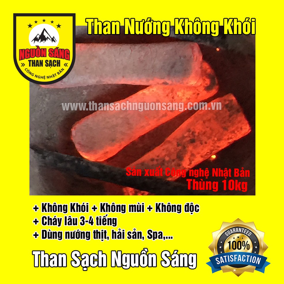 (10kg) Than nướng BBQ Nhật Bản, Than Sạch không khói (Sumo BBQ)