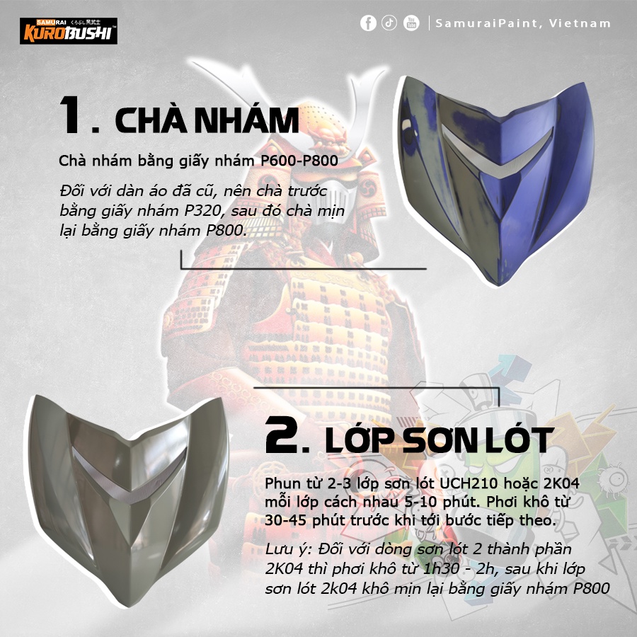 Sơn samurai màu cam candy mã H618 dòng sơn cao cấp nhập khẩu từ Malaysia