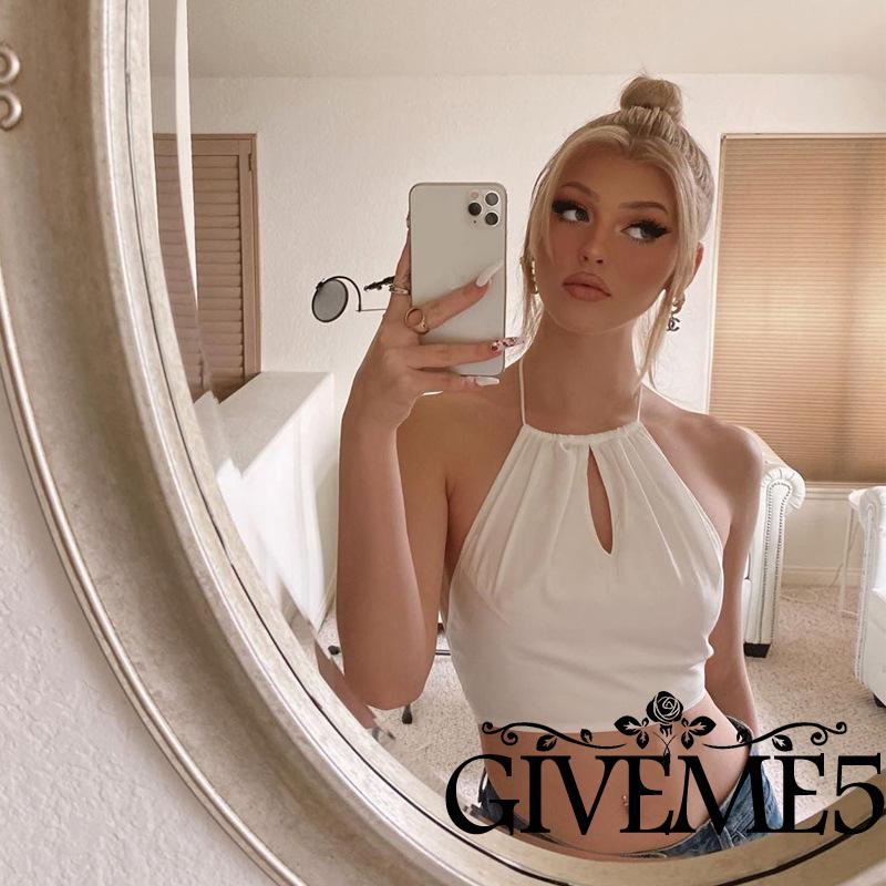 Áo hai dây dáng lửng hở lưng thiết kế gợi cảm cho nữ