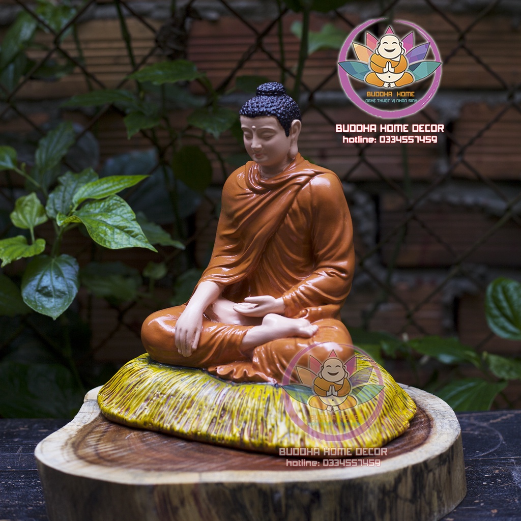 Tôn Tượng Thích Ca Thế Xúc địa thủ ấn Cao 20 cm Vẽ Thủ Công