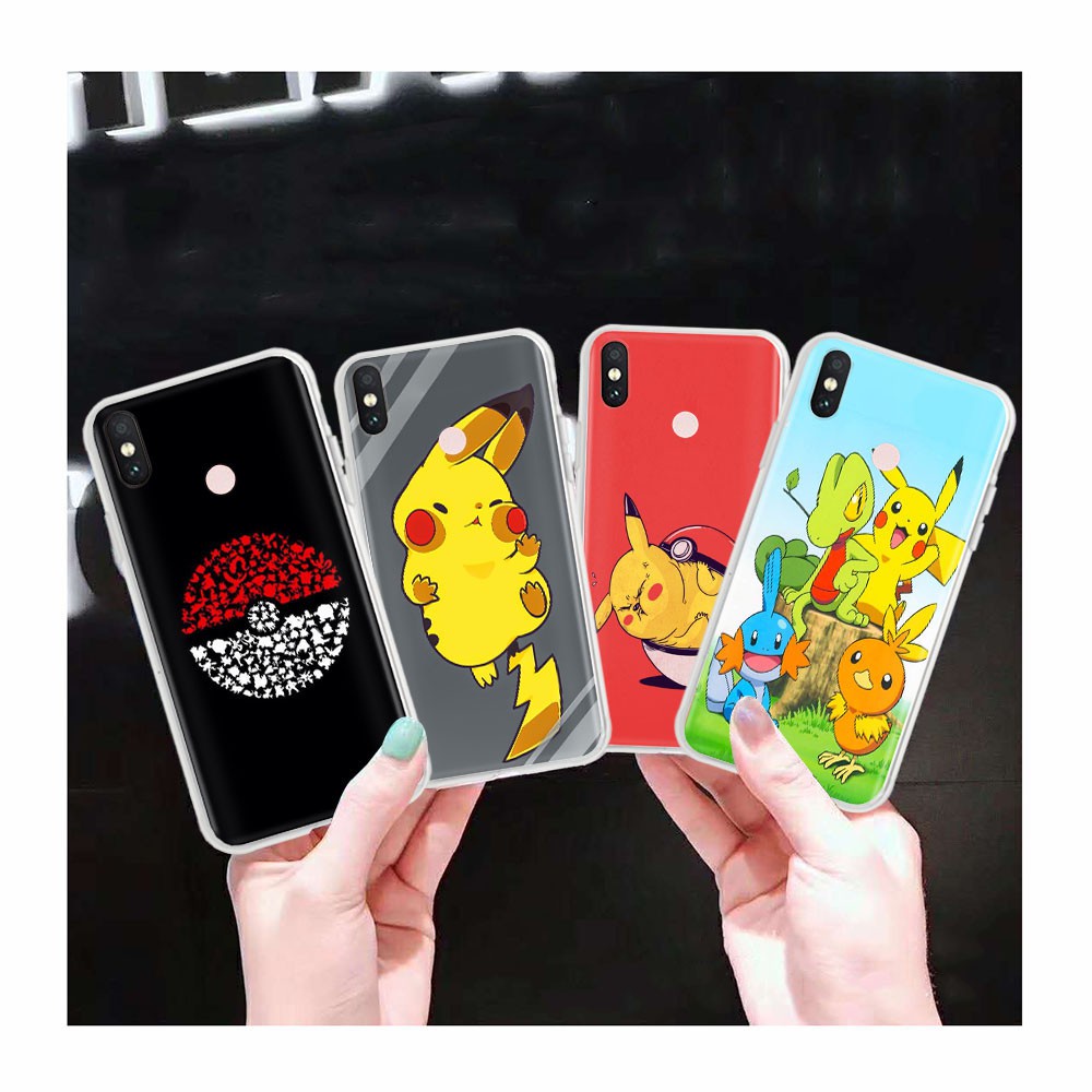 AT106 Pikachu Pokémon Transparent Case Casing ASUS ZenFone Shot 4 Selfie Max Pro M1 M2 Plus 