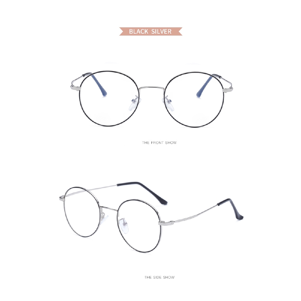 Kính cận gọng tròn bằng kim loại siêu nhẹ phong cách cổ điển | BigBuy360 - bigbuy360.vn