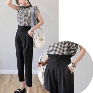 Quần Baggy Nữ Cạp Bèo Siêu Cao