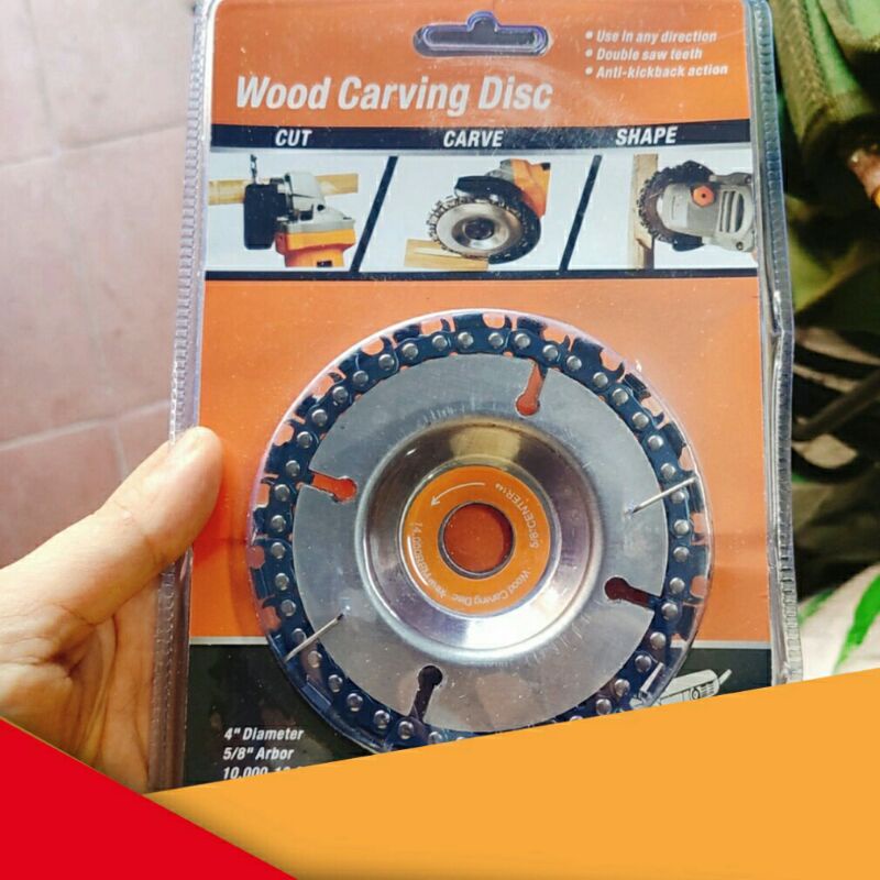 Đĩa cưa xích, lưỡi cưa xích cắt gỗ 7 răng và 22 răng. Phay phá gỗ đa năng gắn máy mài cầm tay 4 inch.