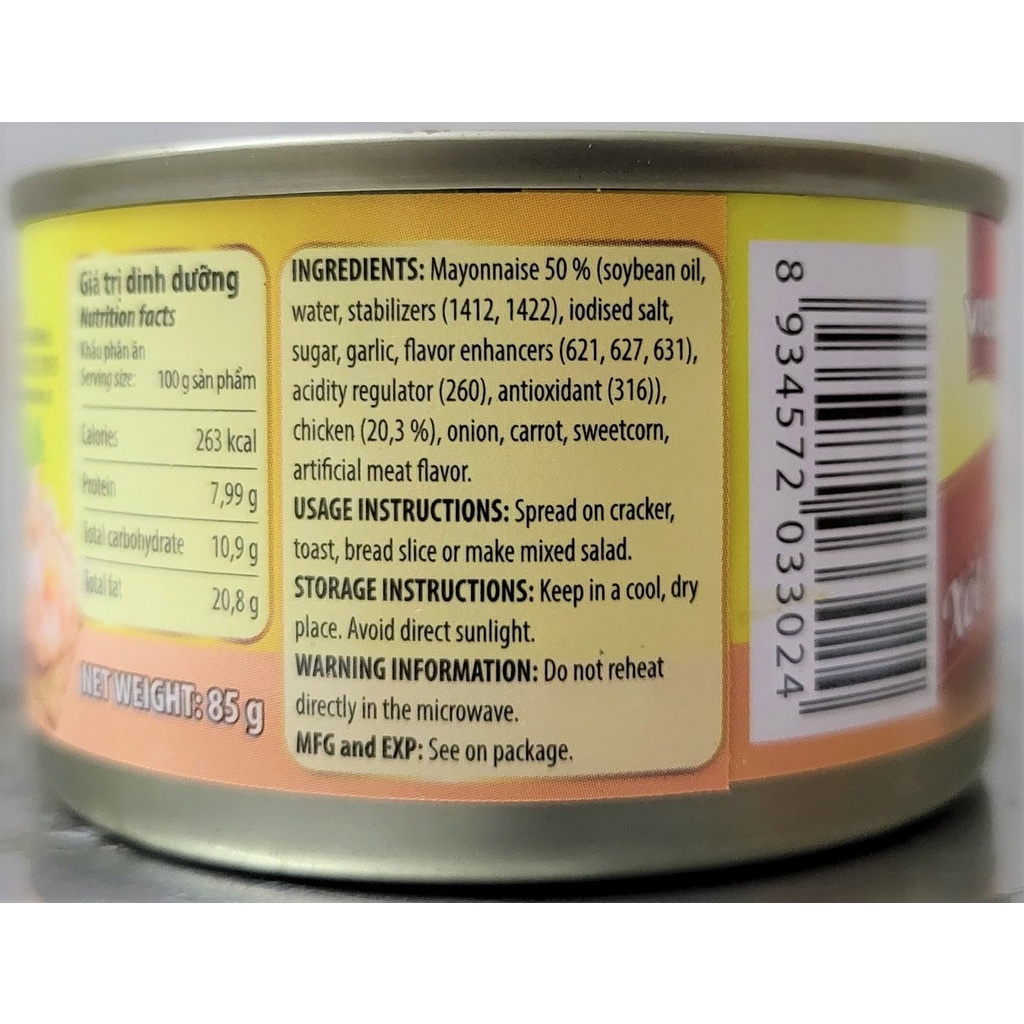 [Hộp nhỏ 85g] THỊT GÀ XỐT MAYONNAISE [VN] VISSAN Chicken Spread