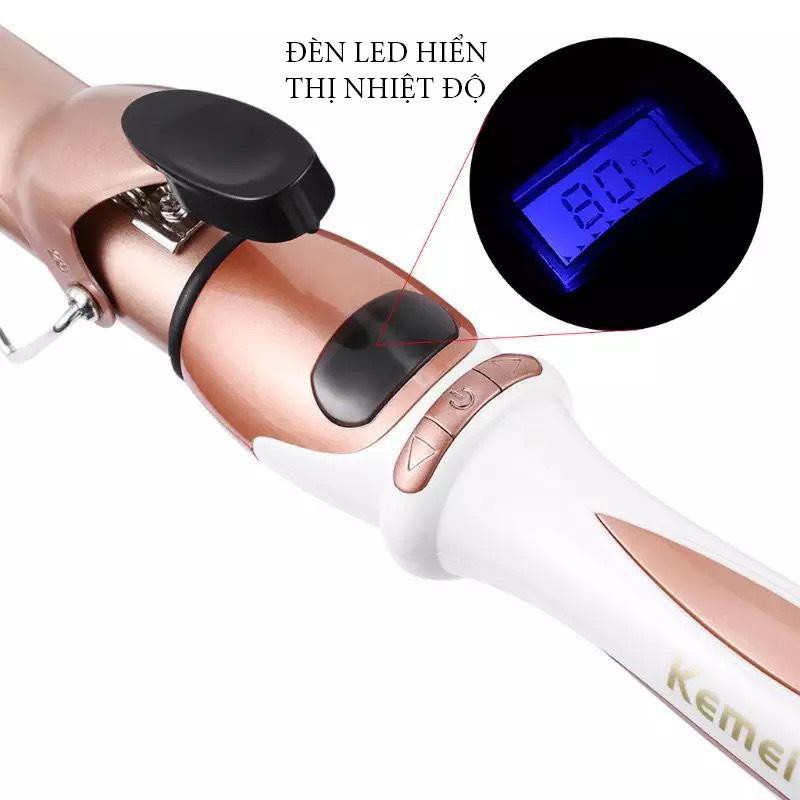 Máy Làm Xoăn Tóc, Máy Tạo Sóng Tóc 4 Mức Chỉnh Nhiệt KEMEI 760B hàng nhập khẩu