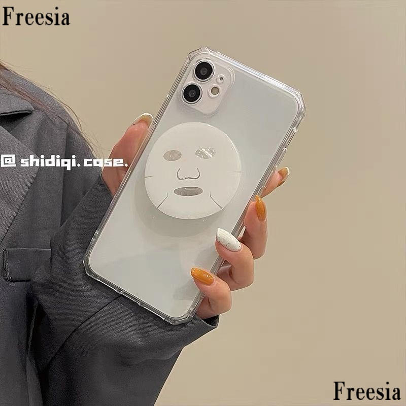 Ốp Điện Thoại In Họa Tiết Đơn Giản Kèm Giá Đỡ Cho iPhone 13 11 / 12promax x xr / xs 7P / 8 / 6I
