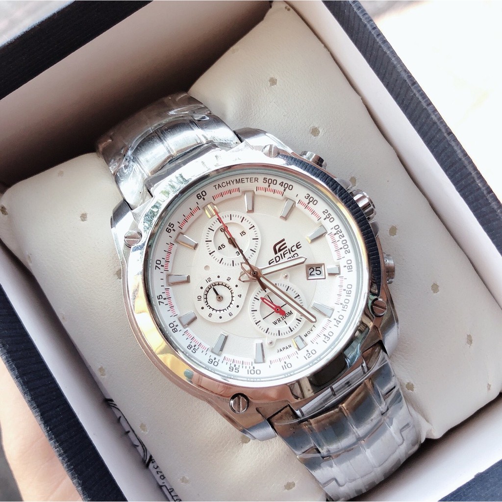 Đồng Hồ Nam Caso 524 Dây Thép Màu Trắng