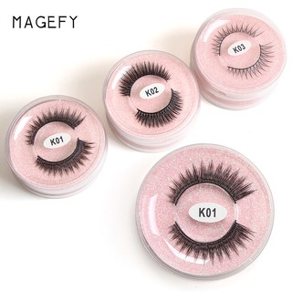 [Hàng mới về] Bộ 1 đôi lông mi giả 3D /có độ cong sẵn,mi mềm mỏng, siêu nhẹ và có độ cong sẵn  kiểu dáng 3D có thể tái sử dụng MAGEFY