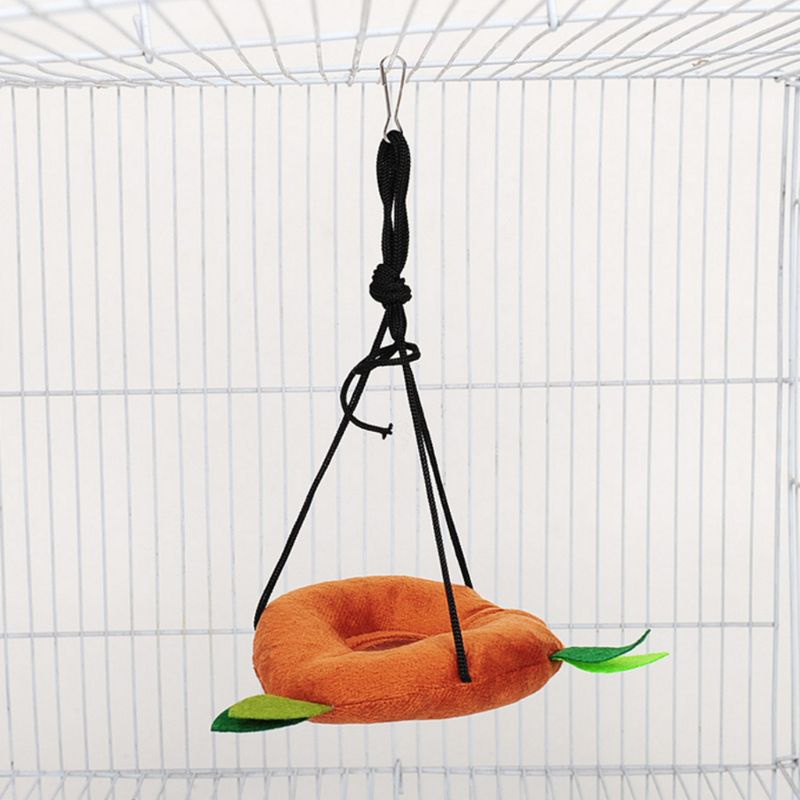 Võng Treo Hình Trụ Bằng Vải Bông Họa Tiết Lá Cây Dành Cho Thú Cưng